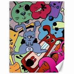 Graffiti Monster Street Theme Canvas 18  X 24  by Bedest