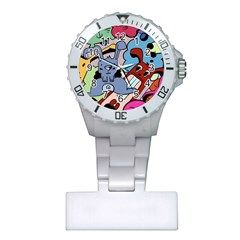 Graffiti Monster Street Theme Plastic Nurses Watch