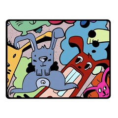 Graffiti Monster Street Theme Two Sides Fleece Blanket (small) by Bedest