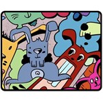 Graffiti Monster Street Theme Two Sides Fleece Blanket (Medium) 58.8 x47.4  Blanket Back