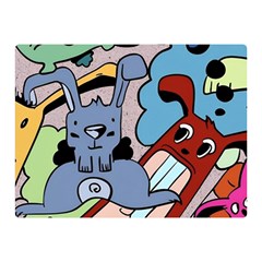 Graffiti Monster Street Theme Two Sides Premium Plush Fleece Blanket (mini) by Bedest