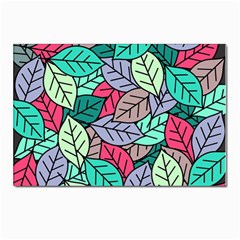 Pattern Leaves Background Nature Postcard 4 x 6  (pkg Of 10) by Proyonanggan