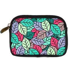 Pattern Leaves Background Nature Digital Camera Leather Case by Proyonanggan