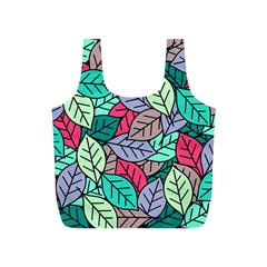 Pattern Leaves Background Nature Full Print Recycle Bag (s) by Proyonanggan