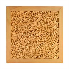 Pattern Leaves Background Nature Wood Photo Frame Cube by Proyonanggan