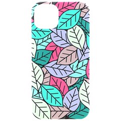 Pattern Leaves Background Nature Iphone 15 Pro Black Uv Print Pc Hardshell Case by Proyonanggan