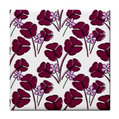 Flowers Pattern Background Nature Tile Coaster