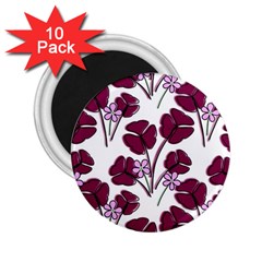 Flowers Pattern Background Nature 2.25  Magnets (10 pack) 