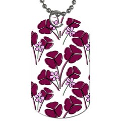 Flowers Pattern Background Nature Dog Tag (One Side)