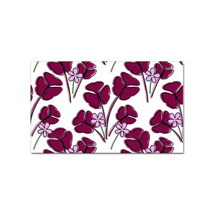 Flowers Pattern Background Nature Sticker Rectangular (10 pack)