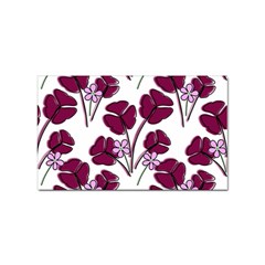 Flowers Pattern Background Nature Sticker Rectangular (100 Pack) by Proyonanggan