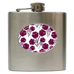 Flowers Pattern Background Nature Hip Flask (6 oz)