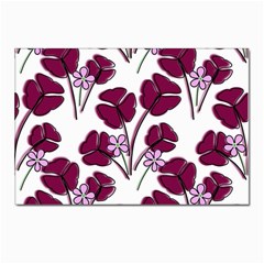 Flowers Pattern Background Nature Postcard 4 x 6  (pkg Of 10) by Proyonanggan