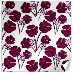 Flowers Pattern Background Nature Canvas 12  x 12 