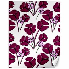 Flowers Pattern Background Nature Canvas 12  x 16 