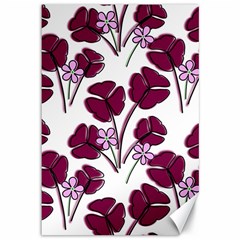 Flowers Pattern Background Nature Canvas 12  x 18 