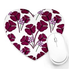 Flowers Pattern Background Nature Heart Mousepad