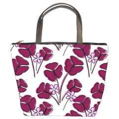 Flowers Pattern Background Nature Bucket Bag