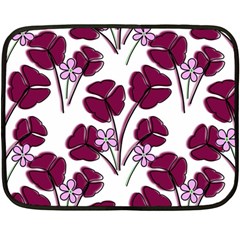 Flowers Pattern Background Nature Fleece Blanket (Mini)