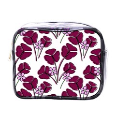 Flowers Pattern Background Nature Mini Toiletries Bag (One Side)