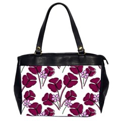 Flowers Pattern Background Nature Oversize Office Handbag (2 Sides)