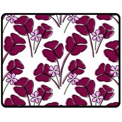 Flowers Pattern Background Nature Fleece Blanket (Medium)