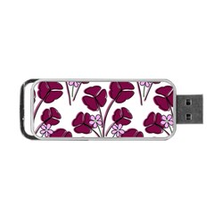 Flowers Pattern Background Nature Portable Usb Flash (two Sides) by Proyonanggan