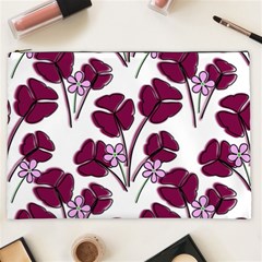 Flowers Pattern Background Nature Cosmetic Bag (XXL)