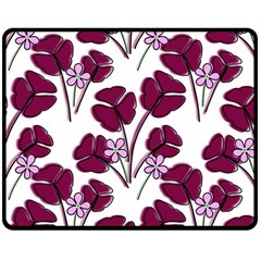 Flowers Pattern Background Nature Two Sides Fleece Blanket (Medium)