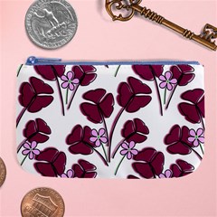 Flowers Pattern Background Nature Large Coin Purse