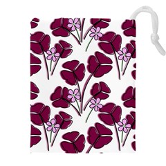 Flowers Pattern Background Nature Drawstring Pouch (5XL)