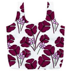 Flowers Pattern Background Nature Full Print Recycle Bag (XXL)