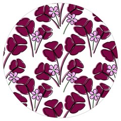 Flowers Pattern Background Nature Round Trivet