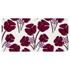 Flowers Pattern Background Nature Banner And Sign 4  X 2  by Proyonanggan