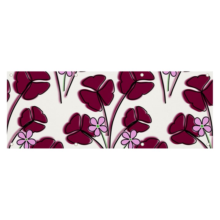 Flowers Pattern Background Nature Banner and Sign 8  x 3 