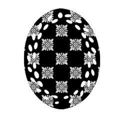 Floral Pattern Repeat Seamless Ornament (oval Filigree)