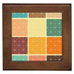 Square Cube Shape Colourful Framed Tile by Proyonanggan