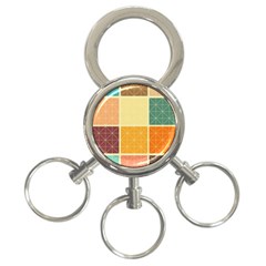 Square Cube Shape Colourful 3-ring Key Chain by Proyonanggan