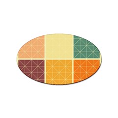 Square Cube Shape Colourful Sticker (oval) by Proyonanggan