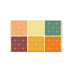 Square Cube Shape Colourful Sticker (rectangular)