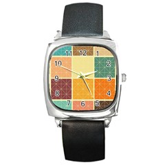 Square Cube Shape Colourful Square Metal Watch by Proyonanggan