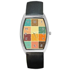 Square Cube Shape Colourful Barrel Style Metal Watch by Proyonanggan