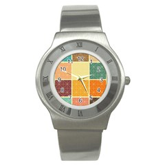 Square Cube Shape Colourful Stainless Steel Watch by Proyonanggan