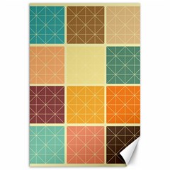 Square Cube Shape Colourful Canvas 20  X 30  by Proyonanggan