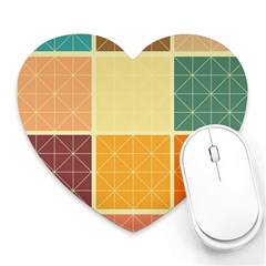 Square Cube Shape Colourful Heart Mousepad by Proyonanggan