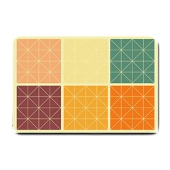 Square Cube Shape Colourful Small Doormat by Proyonanggan