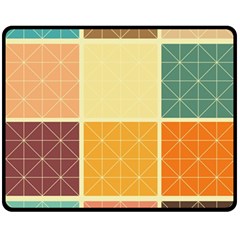 Square Cube Shape Colourful Fleece Blanket (medium) by Proyonanggan