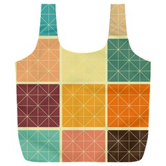 Square Cube Shape Colourful Full Print Recycle Bag (xxl) by Proyonanggan