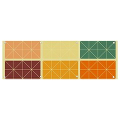 Square Cube Shape Colourful Banner And Sign 9  X 3  by Proyonanggan