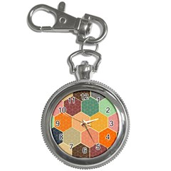 Abstract Hex Hexagon Grid Pattern Honeycomb Key Chain Watches by Proyonanggan